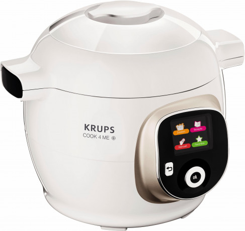 Krups Krups Multikocher CZ7101 Cook4Me +, 1600 W, 6 l Schussel, 6L Kapazitat, digitale Rezepte, Schnellkochtopf, Dampfgaren, Anbraten Мультиварка Krups CZ7101 Cook4Me+, 1600 Вт, чаша 6 л, емкость 6 л, цифровые рецепты, скороварка, приготовление на пару,
