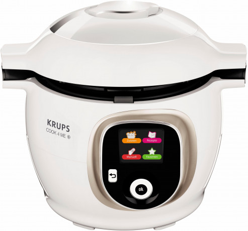 Krups Krups Multikocher CZ7101 Cook4Me +, 1600 W, 6 l Schussel, 6L Kapazitat, digitale Rezepte, Schnellkochtopf, Dampfgaren, Anbraten Мультиварка Krups CZ7101 Cook4Me+, 1600 Вт, чаша 6 л, емкость 6 л, цифровые рецепты, скороварка, приготовление на пару,