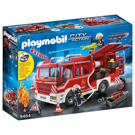 PLAYMOBIL PLAYMOBIL 2er Set: 9463 Feuerwehr-Leiterfahrzeug + 9464 Feuerwehr-Rustfahrzeug Набор PLAYMOBIL из 2 предметов: пожарная машина с лестницей 9463 + пожарная машина 9464.