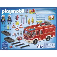 PLAYMOBIL PLAYMOBIL 2er Set: 9463 Feuerwehr-Leiterfahrzeug + 9464 Feuerwehr-Rustfahrzeug Набор PLAYMOBIL из 2 предметов: пожарная машина с лестницей 9463 + пожарная машина 9464.