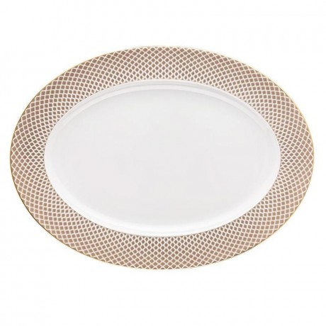 Rosenthal Rosenthal Francis Carreau Beige Platte 40x29,5 cm Rosenthal Francis Carreau Бежевая тарелка 40x29,5 см