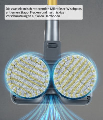 Genius Genius Akku-Bodenstaubsauger INVICTUS X8 Motorisierter Elektro-Wischmopp, Set 3-tlg., X8 Motorisierter Wischmopp (auch fur X8 Pro geeignet)  Беспроводной пылесос Genius с электроприводом INVICTUS X8, набор из 3 шт., швабра с электроприводом X8 (так