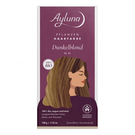 Ayluna Naturkosmetik Haarfarbe Nr.35 Dunkelblond Цвет волос № 35 Темно-русый