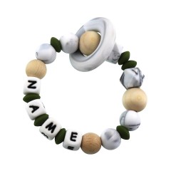 elefantasie Beissring Marmor personalisiert mit Namen Персонализированный мраморный прорезыватель с именем