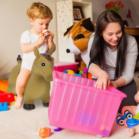 relaxdays Hupftier Pferd in Hellbraun Копытная лошадь светло-коричневого цвета