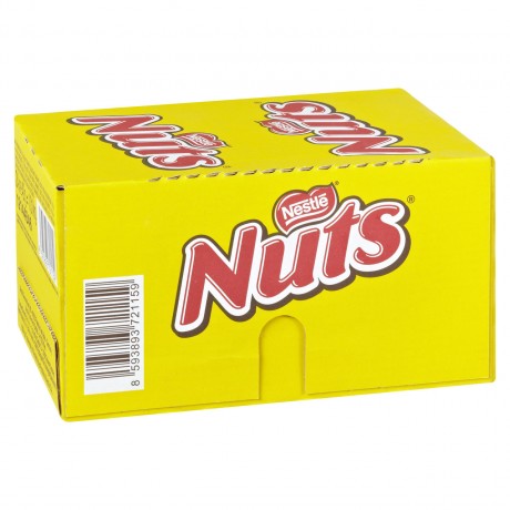Nuts (Натс) Milchschokolade (31,5 %), Karamell (20 %) und einer Fullung mit Haselnussen (11 %) Шоколадные батончики 24 шт. x 42 г