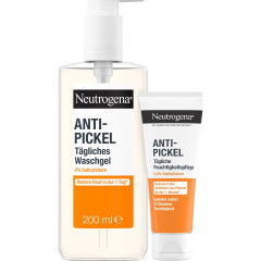 Neutrogena Anti-Pickel Pflegeset, 250 ml / 200 ml + 50 ml, Neutrogena Anti-Pickel Набор для кожи с высыпаниями: очищающий гель 200 мл и увлажняющий крем 50 мл