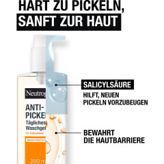 Neutrogena Anti-Pickel Pflegeset, 250 ml / 200 ml + 50 ml, Neutrogena Anti-Pickel Набор для кожи с высыпаниями: очищающий гель 200 мл и увлажняющий крем 50 мл