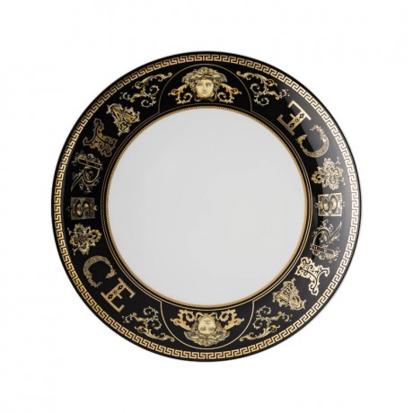 Rosenthal meets Versace Rosenthal Versace Virtus Gala Black Fruhstucksteller 21 cm Rosenthal Versace Virtus Gala Черная тарелка для завтрака 21 см