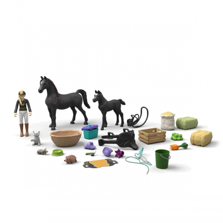 Schleich HORSE CLUB 99240 Adventskalender Winter Wonderland 2026, 24 Tuerchen, Schleich HORSE CLUB 99240 Адвент-календарь «Зимняя сказка» 2026 с лошадьми и аксессуарами, 24 окошка, от 4 лет