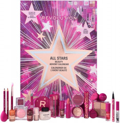 Revolution Beauty Advent Calendar All Stars 2026, Revolution Beauty All Stars бьюти-адвент-календарь 2026 с макияжем для лица, глаз, бровей и губ, 24 подарка