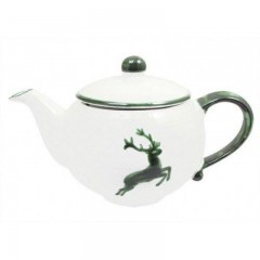 Gmundner Keramik Gmundner Keramik Gruner Hirsch Teekanne glatt 1,5 L / h: 16,5 cm Керамический чайник Gmundner с зеленым оленем, гладкий, 1,5 л / высота: 16,5 см