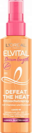 L'Oreal Paris Elvital Hitzeschutzspray Dream Length Leave-In Anti-Frizz, 150 ml, Несмываемый термозащитный спрей для длинных волос, против пушения и воздействия влажности, 150 мл