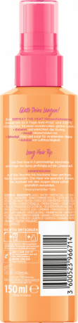 L'Oreal Paris Elvital Hitzeschutzspray Dream Length Leave-In Anti-Frizz, 150 ml, Несмываемый термозащитный спрей для длинных волос, против пушения и воздействия влажности, 150 мл