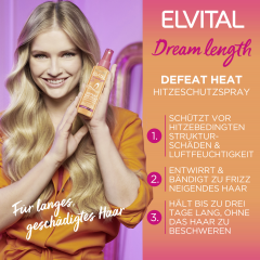 L'Oreal Paris Elvital Hitzeschutzspray Dream Length Leave-In Anti-Frizz, 150 ml, Несмываемый термозащитный спрей для длинных волос, против пушения и воздействия влажности, 150 мл