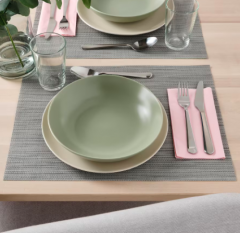 FARGKLAR Tiefer Teller, mattiert grun 23 cm, 4 st, Икеа ФЭРГКЛАР Тарелка глубокая, цвет Матовая поверхность зеленый , 23см, 4 штуки