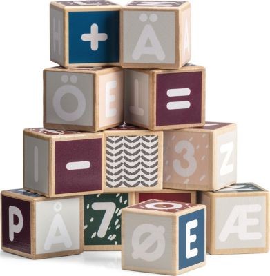 Micki Senses Holzwurfel-Buchstabenbausteine Деревянные кубики для букв Senses