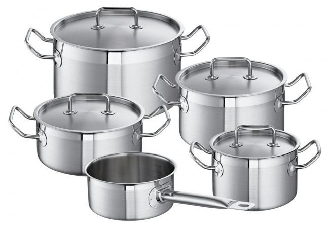Schulte-Ufer Schulte-Ufer Topfset 7-tlg. PROFI LINE silber Набор горшков Schulte-Ufer из 7 предметов. ПРОФЕССИОНАЛЬНАЯ ЛИНИЯ