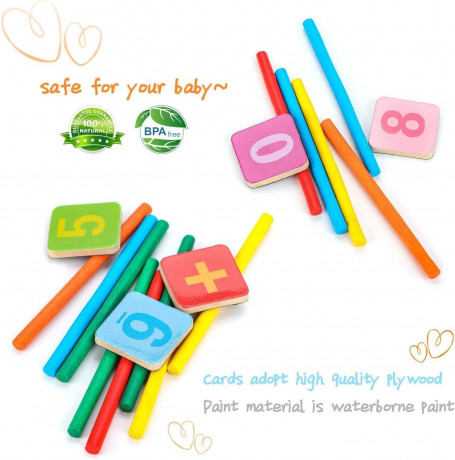 Montessori Maths Toy, Wooden Math Toy Математическая игра Монтессори