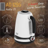JUNG JUNG Wasserkocher ADLER AD1295W Wasserkocher mit Temperatureinstellung Digital Kettle, 1.7 l, 2200 W, Edelstahl LCD Display 360° Basis, Wasserkessel Wasser kochen Kettle Чайник JUNG Чайник ADLER AD1295W с регулировкой температуры, цифровой чайник, 1