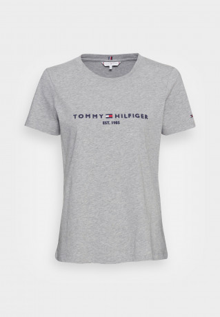 Tommy Hilfiger Print T-shirt light grey футболка с принтом светло-серый