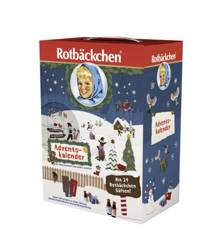 Rotbackchen Adventskalender 2025 Авдент-календарь, 24 х 125мл витаминных сока
