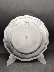 Тарелка декоративная винтажная Koziol "Герб города Карлсдорф-Нойтард" / Серия "Геральдика", яркий декор, олово (95%), 23 см, Германия, 1970-80гг.