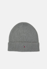 Tommy Hilfiger ESSENTIAL FLAG BEANIE UNISEX Beanie mid grey heather ESSENTIAL FLAG BEANIE UNISEX Шапочка средний серый вереск