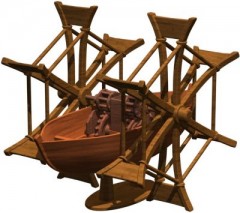Edu-Toys Leonardo da Vinci Schaufelradboot Лодка с гребным колесом Леонардо да Винчи