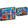 PLAYMOBIL PLAYMOBIL 2er Set: 9462 Grosse Feuerwache + 9466 Feuerwehr-Truck PLAYMOBIL Набор из 2 предметов: Большая пожарная станция 9462 + Пожарная машина 9466