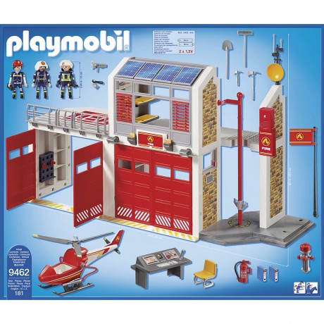 PLAYMOBIL PLAYMOBIL 2er Set: 9462 Grosse Feuerwache + 9466 Feuerwehr-Truck PLAYMOBIL Набор из 2 предметов: Большая пожарная станция 9462 + Пожарная машина 9466
