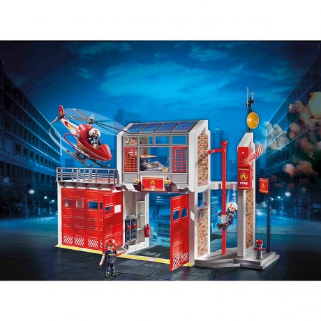 PLAYMOBIL PLAYMOBIL 2er Set: 9462 Grosse Feuerwache + 9466 Feuerwehr-Truck PLAYMOBIL Набор из 2 предметов: Большая пожарная станция 9462 + Пожарная машина 9466