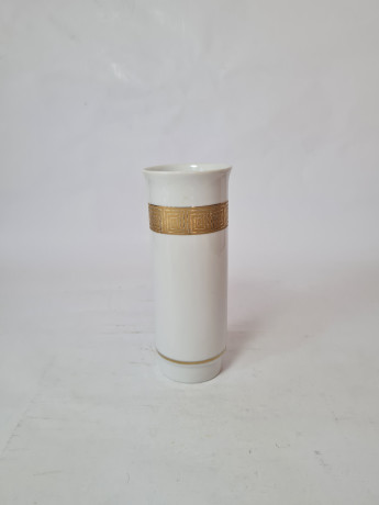 Ваза винтажная Creidlitz Bavaria, белый фарфор с позолоченным узором, 17 x 7 см, Германия, 1960-70гг.
