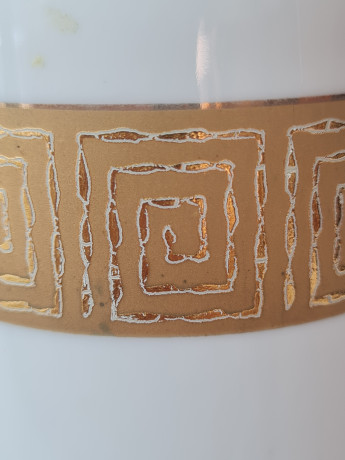 Ваза винтажная Creidlitz Bavaria, белый фарфор с позолоченным узором, 17 x 7 см, Германия, 1960-70гг.