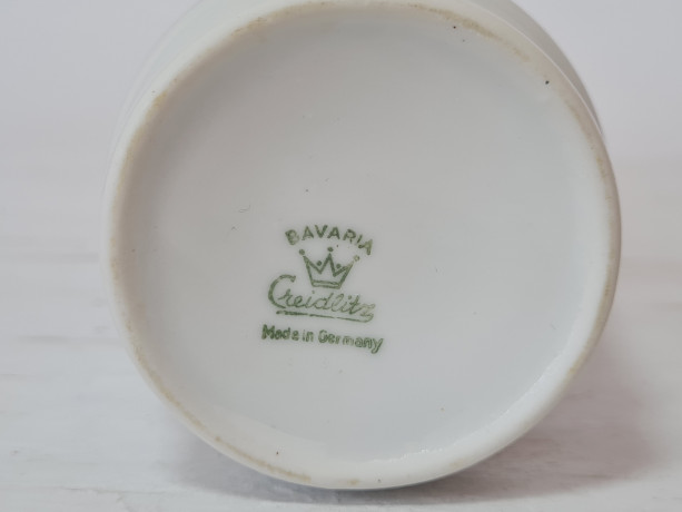 Ваза винтажная Creidlitz Bavaria, белый фарфор с позолоченным узором, 17 x 7 см, Германия, 1960-70гг.