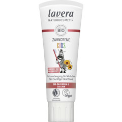 LAVERA Zahncreme Kids Fluoridfrei, 75 ml, Лавера Детская зубная паста без фтора, клубничный вкус, био-календула и ксилит, 75 мл