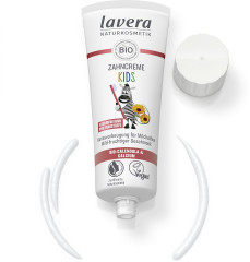 LAVERA Zahncreme Kids Fluoridfrei, 75 ml, Лавера Детская зубная паста без фтора, клубничный вкус, био-календула и ксилит, 75 мл
