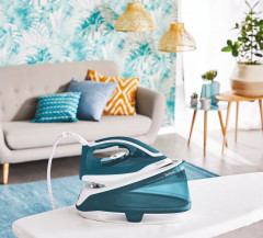 Tefal Tefal Dampfbugelstation SV6115 Express Essential, 1400 ml Wassertank, 5,2 Bar Druck, Dampfstoss: 280 g/Min., Dauerdampfmenge: 120 g/Min.  Паровая гладильная станция Tefal SV6115 Express Essential, резервуар для воды 1400 мл, давление 5,2 бар, парово