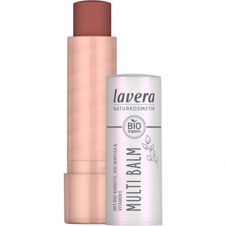 LAVERA Multi Balm Blister Sunset Red 01, 5,3 g, Лавера Многофункциональный бальзам для губ, щёк и сияющих акцентов, оттенок Sunset Red 01, био-морковь и витамин E, 5,3 г