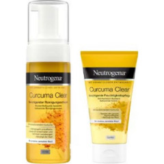 Neutrogena Curcuma Clear Pflegeset, 225 ml, Neutrogena Curcuma Clear Набор очищающей пенки и увлажняющего крема для чувствительной кожи с несовершенствами, общий объём 225 мл