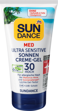SUNDANCE Sonnencreme Солнцезащитный медицинский крем-гель ультрачувствительный Gel MED Ultra Sensitive LSF 30, 150 мл