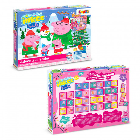 CRAZE INKEE Peppa Pig Adventskalender, CRAZE детский адвент-календарь с товарами для купания и фигурками, 24 сюрприза