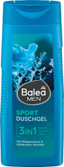 Balea MEN Duschgel Sport 3in1, 300 ml, Гель для душа Sport 3 в 1 с ментолом для тела, лица и волос, 300 мл