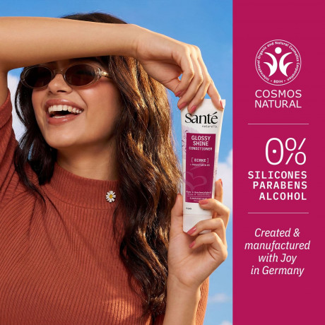 SANTE GLOSSY SHINE Conditioner, 150 ml, Санте Кондиционер Glossy Shine для гладкости, облегчения расчёсывания и блеска волос, 150 мл