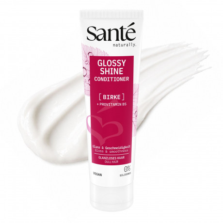 SANTE GLOSSY SHINE Conditioner, 150 ml, Санте Кондиционер Glossy Shine для гладкости, облегчения расчёсывания и блеска волос, 150 мл