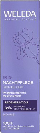 WELEDA Iris Nachtpflege Bio-Iris, 30 ml, Питательный ночной крем Iris с органическим ирисом, ромашкой и календулой, 30 мл