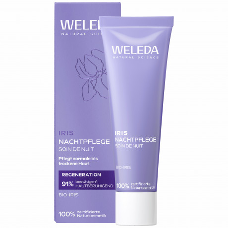 WELEDA Iris Nachtpflege Bio-Iris, 30 ml, Питательный ночной крем Iris с органическим ирисом, ромашкой и календулой, 30 мл
