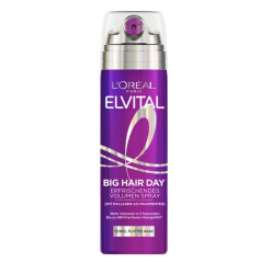 L'Oreal Paris Elvital Big Hair Day Erfrischendes Volumen Spray, 200 ml, Освежающий аэрозольный спрей для прикорневого объёма тонких волос, с коллагеновыми пептидами, 200 мл