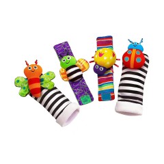 Vicabo Baby Rasseln Spielzeug Socken und Handgelenk Rasseln fur Kinder Детские погремушки игрушки носки и наручные погремушки для детей