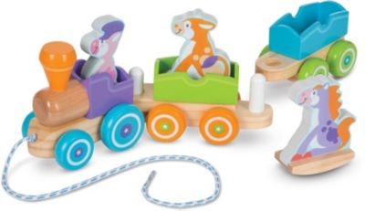 Melissa Doug Ziehspielzeug Schaukelnder Holzzug Игрушка-качалка Деревянный поезд-качалка